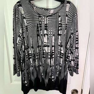 Black and White Blouse